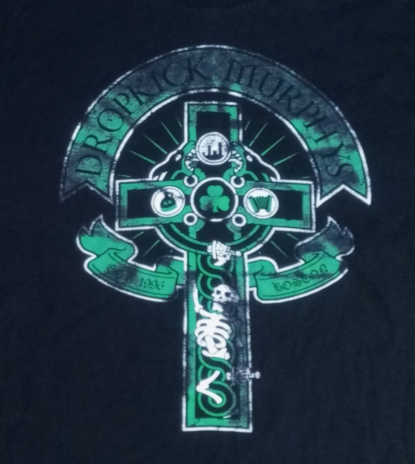 vintage Dropkick Murphys Boston t-shirt cross punk guitar rock concert