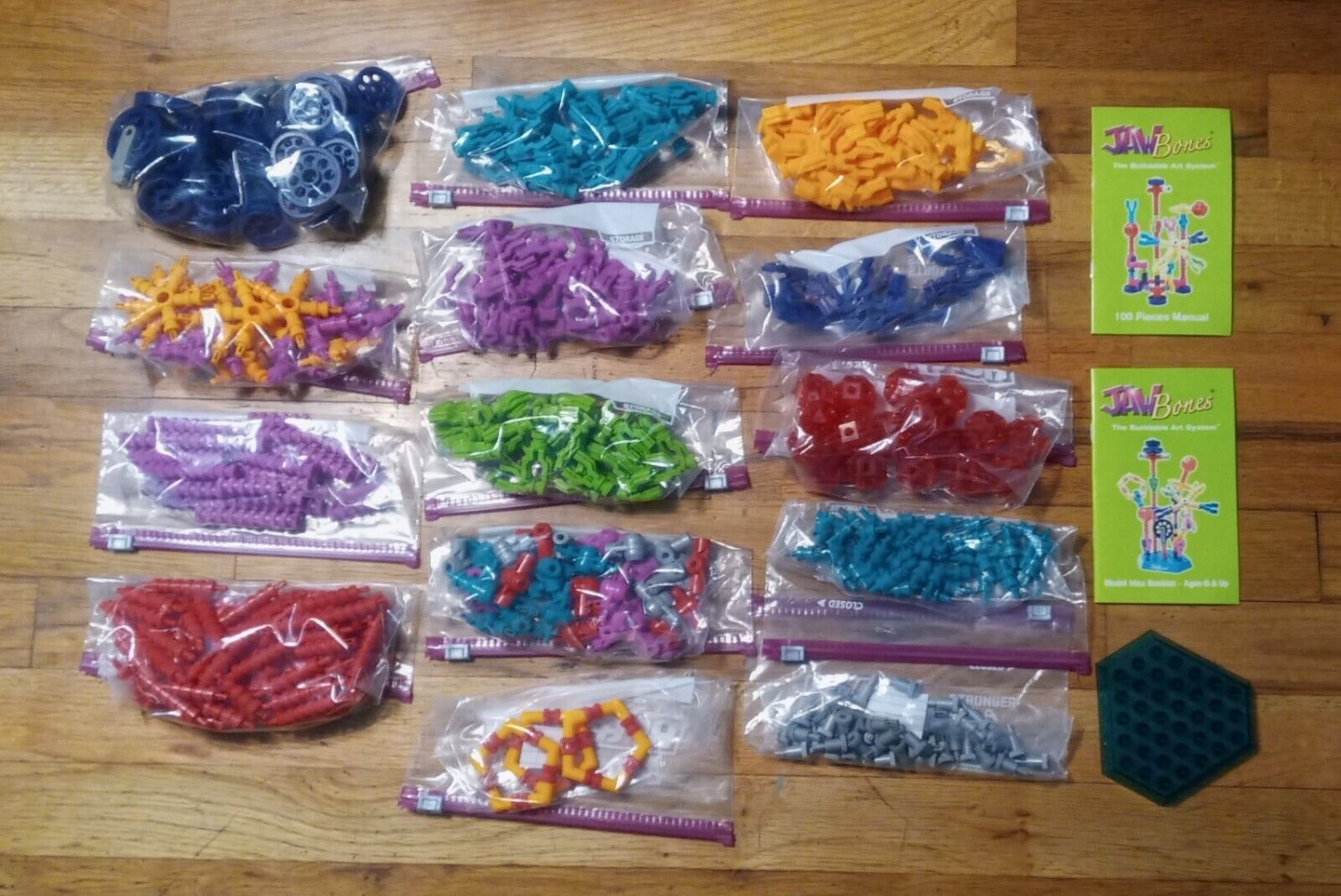 Jaw Bones Lot The Buildable Art System over 450 Pieces and 2 Manuals