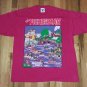 vintage single stitch t shirt XL Fisherman Fishing Boat Lake Resort Vacation fun