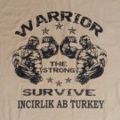 vintage Incirlik AB Turkey Warrior t-shirt weightlifting powerlift military USAF