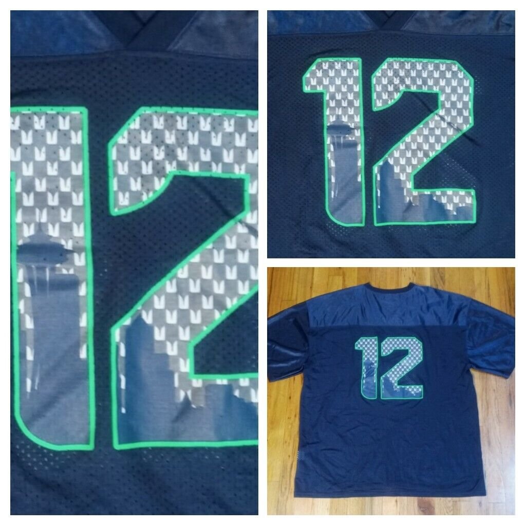 Seattle Seahawks 12th Space Needle City scape logo Jersey 2XL NEW Geno Smith
