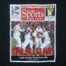 Vintage Anaheim Angels World Series Champions Newspaper t-shirt emmitt smith