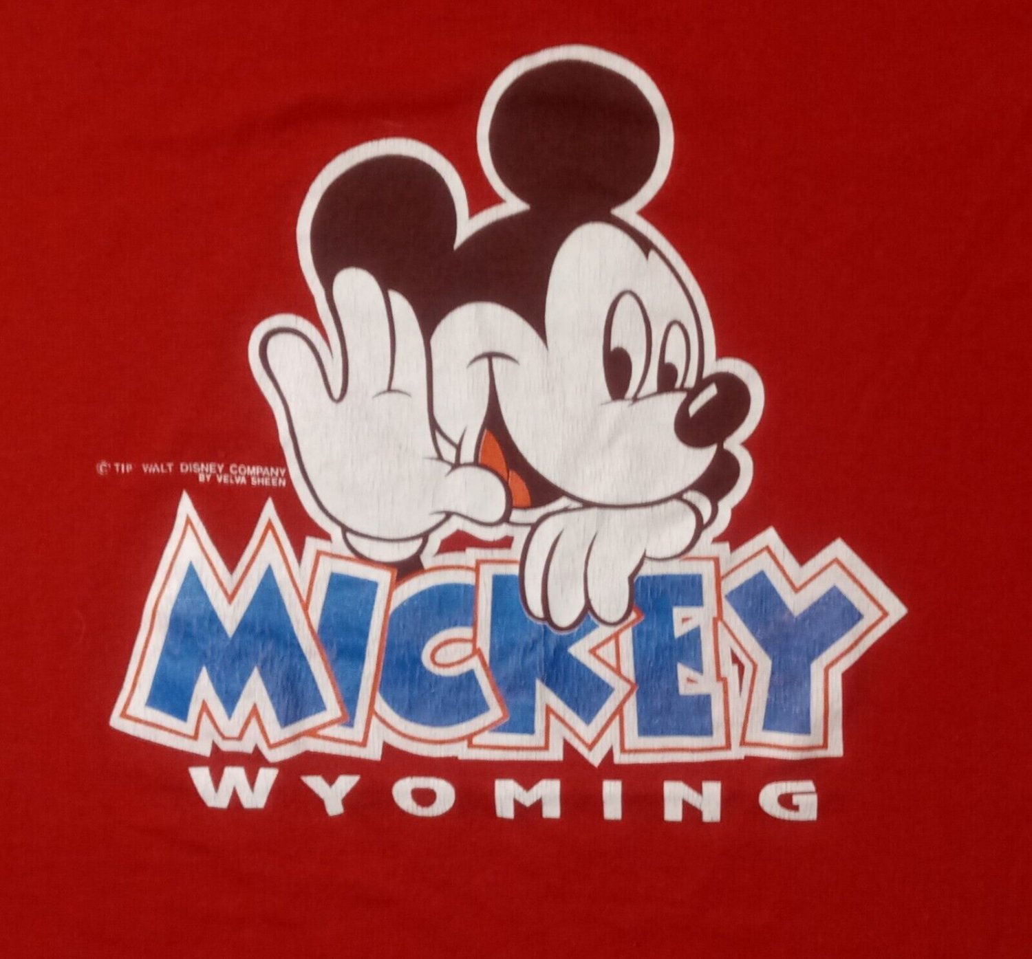 vintage Mickey Mouse t-shirt 50/50 Velva Sheen tag Wyoming Walt Disney Minnie
