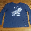 Dr Seuss CAF-FIEND Life is Good Crusher t-shirt NEW nwot college long sleeve