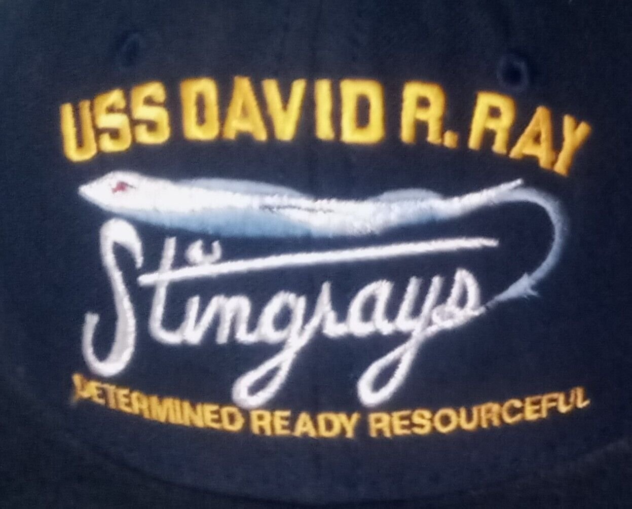 navy military USS David R. Ray Stingrays Embroidered Ball Cap Hat US Destroyer