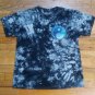 Ying yang flaming blue chain tie dye t-shirt NEW nwot