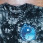 Ying yang flaming blue chain tie dye t-shirt NEW nwot