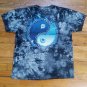 Ying yang flaming blue chain tie dye t-shirt NEW nwot