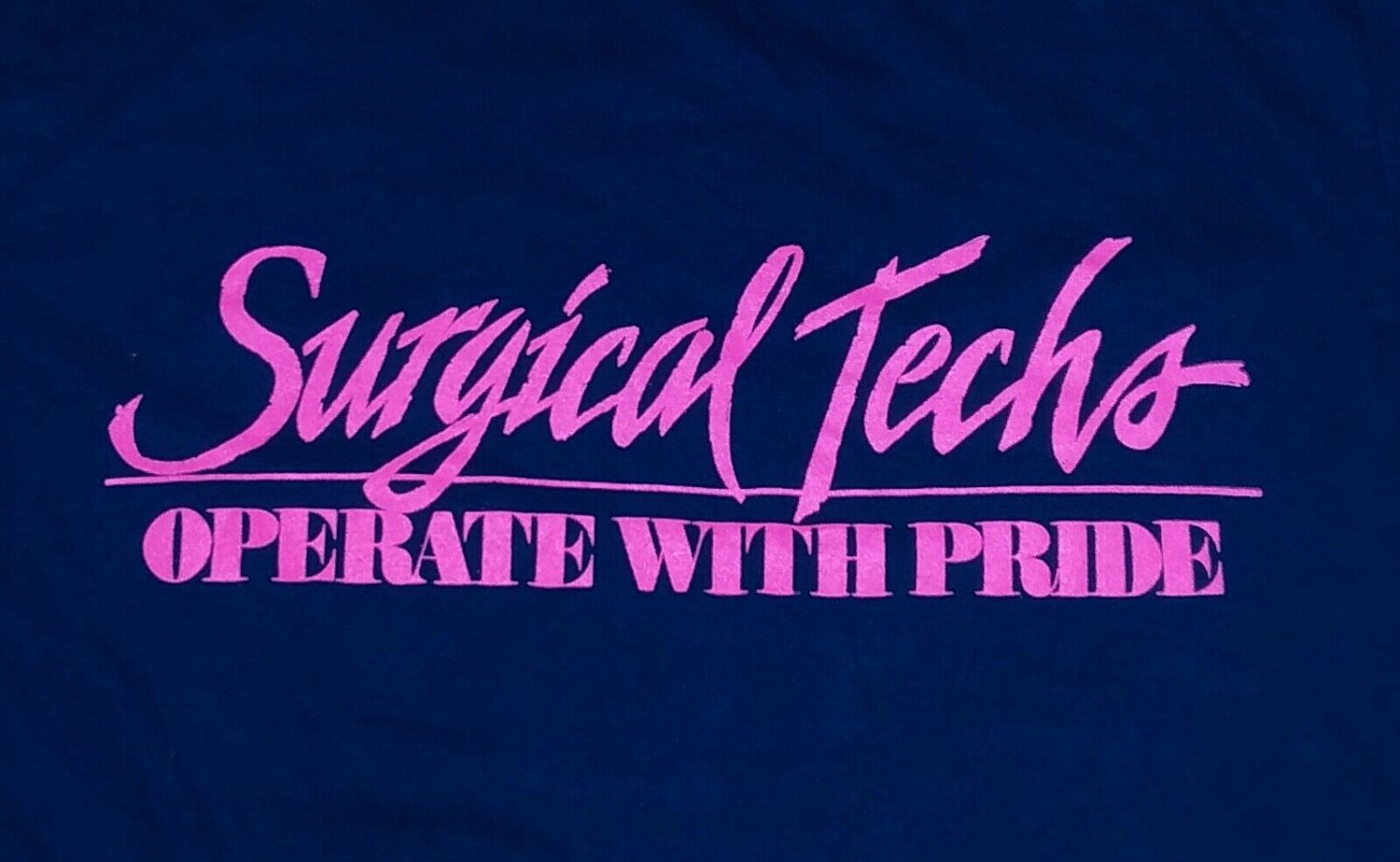 vintage single stitch Nurse Surgical Tech Doctor blue t shirt Small tight fit