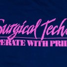 vintage single stitch Nurse Surgical Tech Doctor blue t shirt Small tight fit