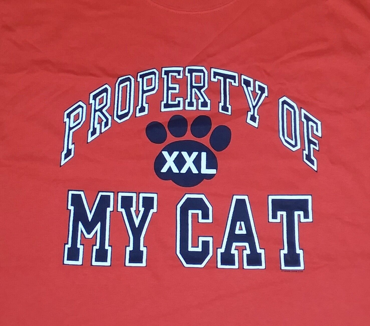 Property of my Cat Kitty red t shirt L NEW dog puppy animal lover