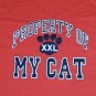 Property of my Cat Kitty red t shirt L NEW dog puppy animal lover
