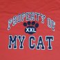 Property of my Cat Kitty red t shirt L NEW dog puppy animal lover