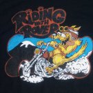 Riding with Rover Dog Motorcycle t-shirt NEW animal rescue rat fink