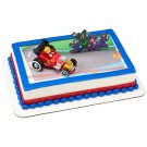 Disney Mickey Mouse Roadster Toy Race Car Cake Topper with background New pack