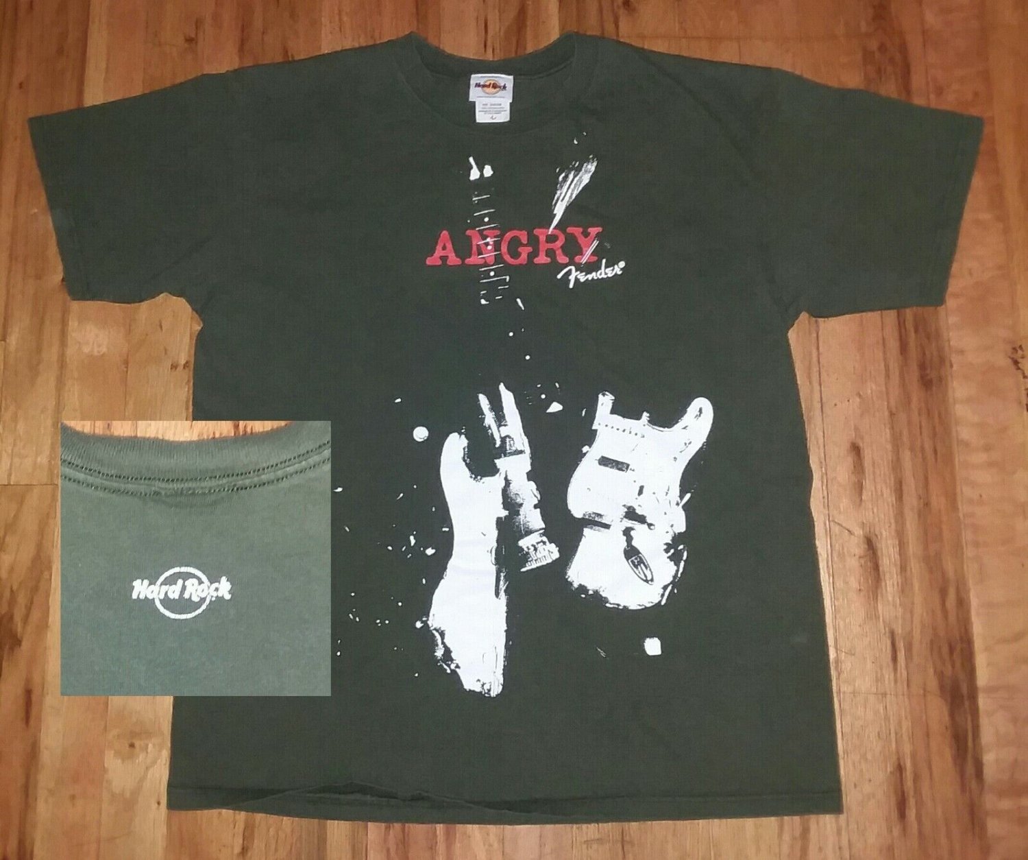 vintage Hard Rock Cafe Fender Guitar t-shirt jimi hendrix pete townsend