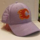 Calgary Flames Hockey Fights Cancer purple Baseball cap hat adjustable