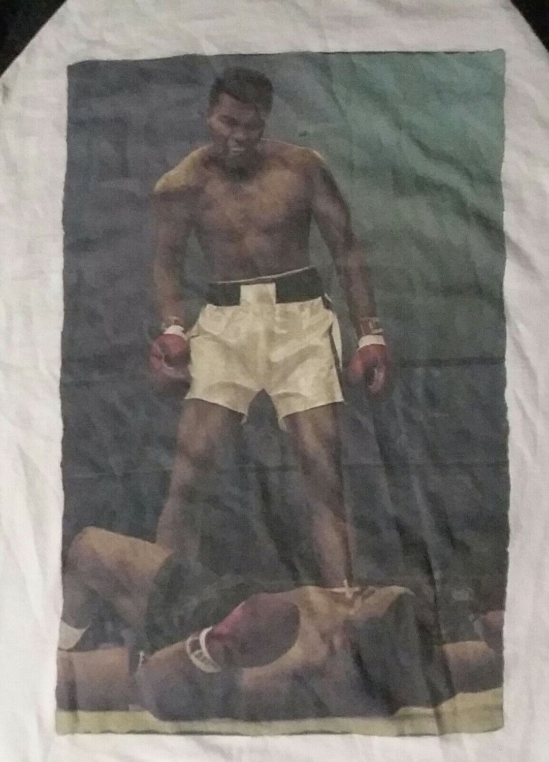 Muhammad Ali Sonny Liston legendary raglan t-shirt 50/50 boxing world champion