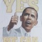 vintage Obama Yes We Can Speech Gold Ink t-shirt 2XL street hip hop rap