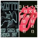 vintage Rolling Stones Concert 2 t shirt lot NEW Led Zeppelin Swan Song