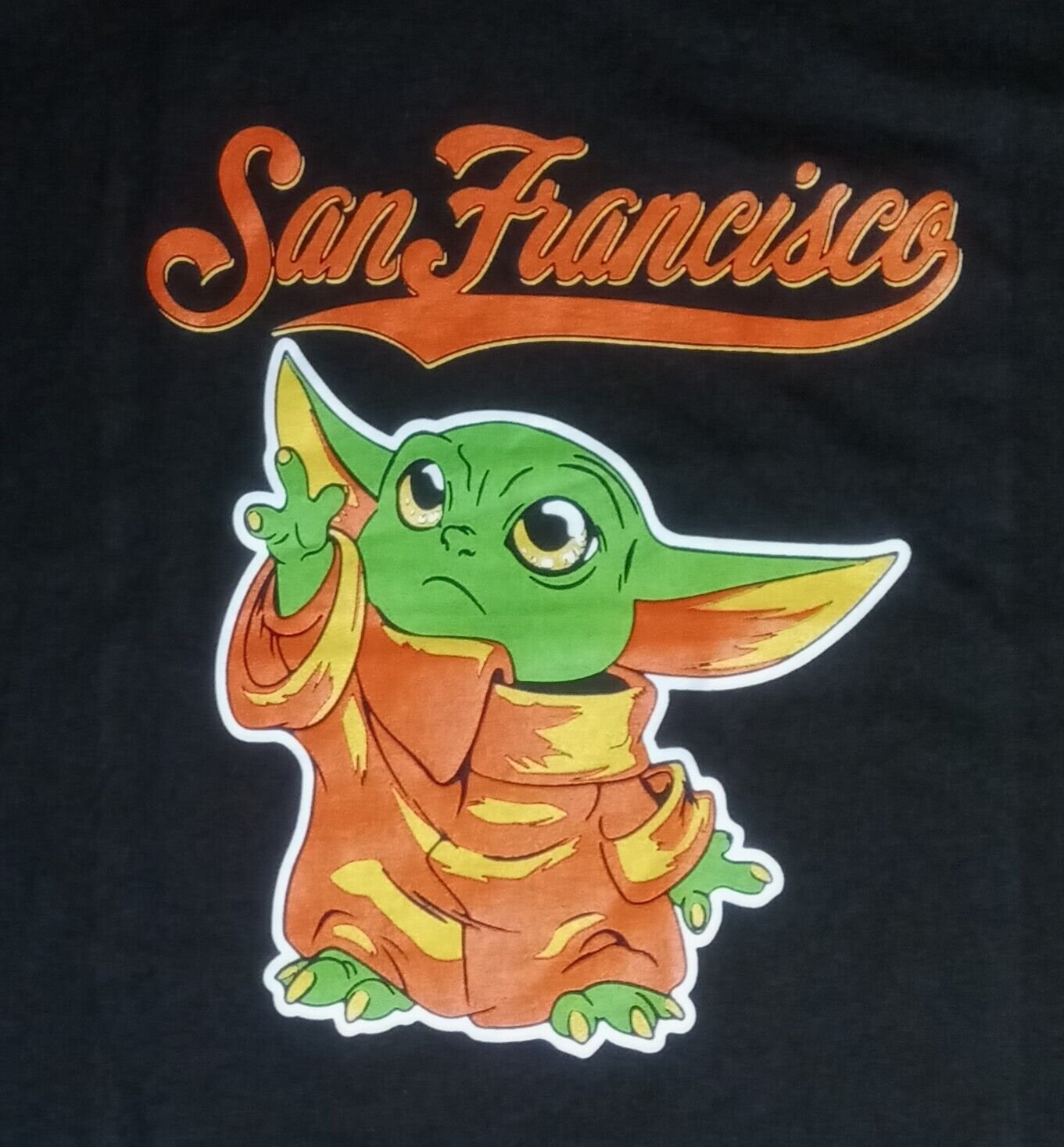 Star Wars Baby Yoda San Francisco 49ers colors t-shirt NEW nwot football