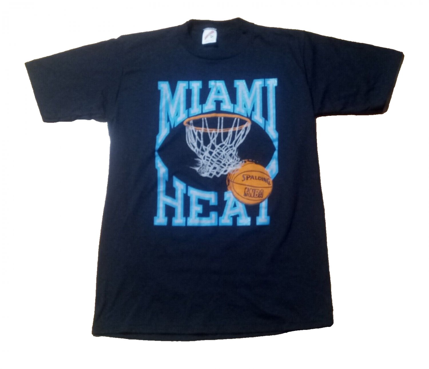 Vintage 80s Miami Heat Vice City Basketball t-shirt 50/50 SHAQ Dwayne Wade