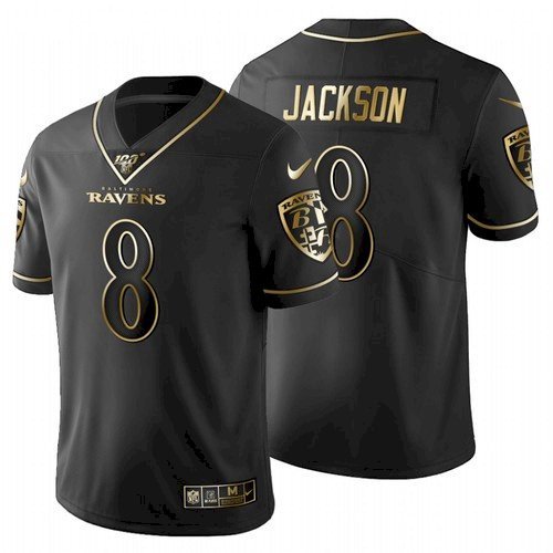 gold lamar jackson jersey