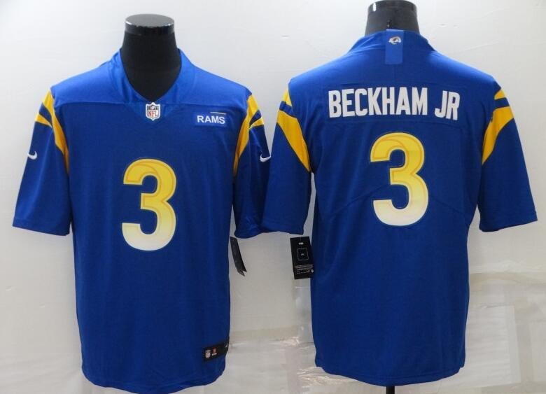 Los Angeles Ram #3 Odell Beckham Jr Limited Men Jersey Blue