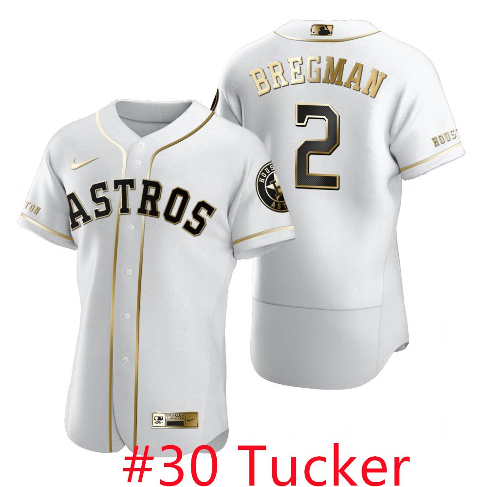 Houston Astros #30 Kyle Tucker White Youth Authentic Golden Edition MLB ...