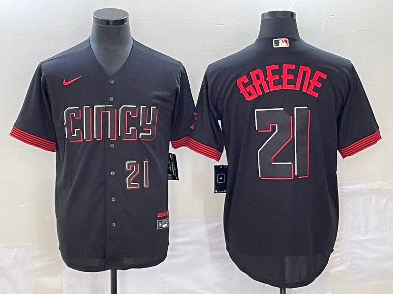 Cincinnati Reds #29 TJ Friedl Men's 2023 City Connect Black Stitched Jersey