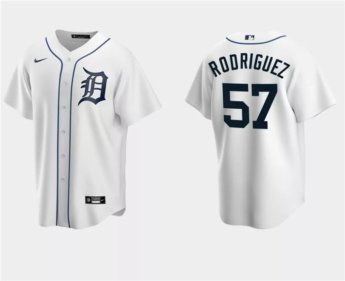 Eduardo Rodriguez #57 Detroit Tigers 2022 Game-Used Home Jersey