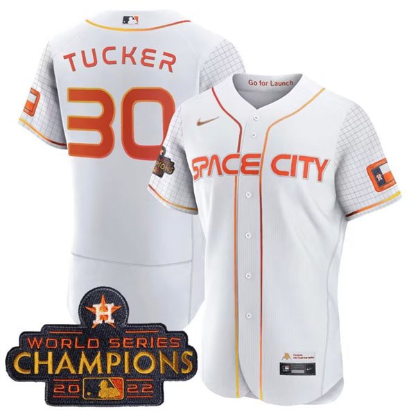 Astros #35 Verlander #30 Tucker 2022 World Series Baseball Jersey