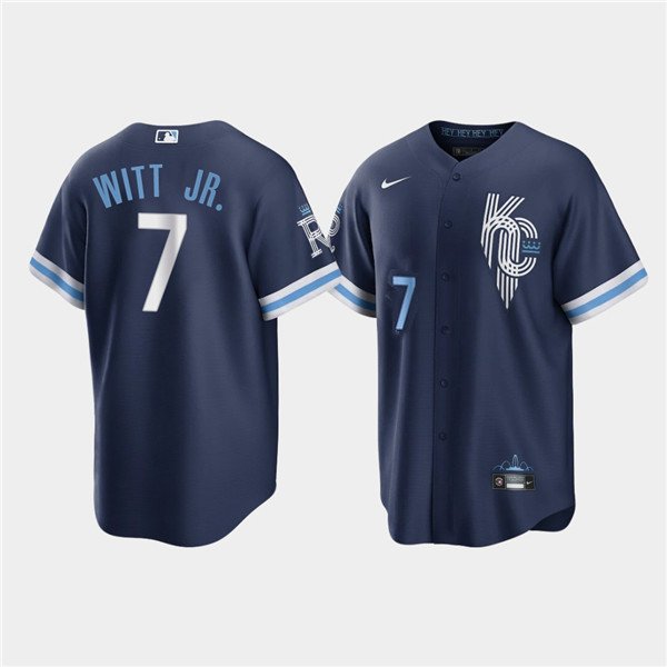 Bobby Witt Jr. #7 Kansas City Royals Navy 2022 City Connect Jersey