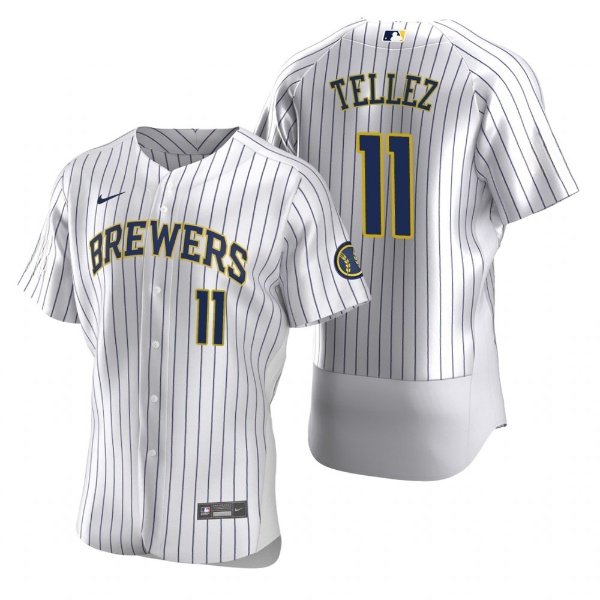 Men's Milwaukee Brewers #11 Rowdy Tellez Blue 2022 City Connect