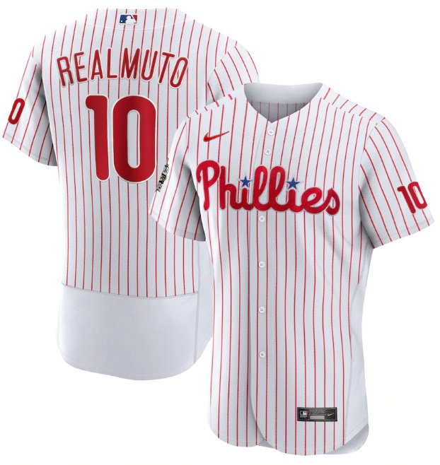 J.T. Realmuto #10 Philadelphia Phillies Red Cool Base Stitched Jersey.