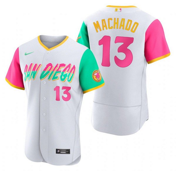 Men's San Diego Padres #13 Machado 2023 City Connect Black Stitched  Jersey