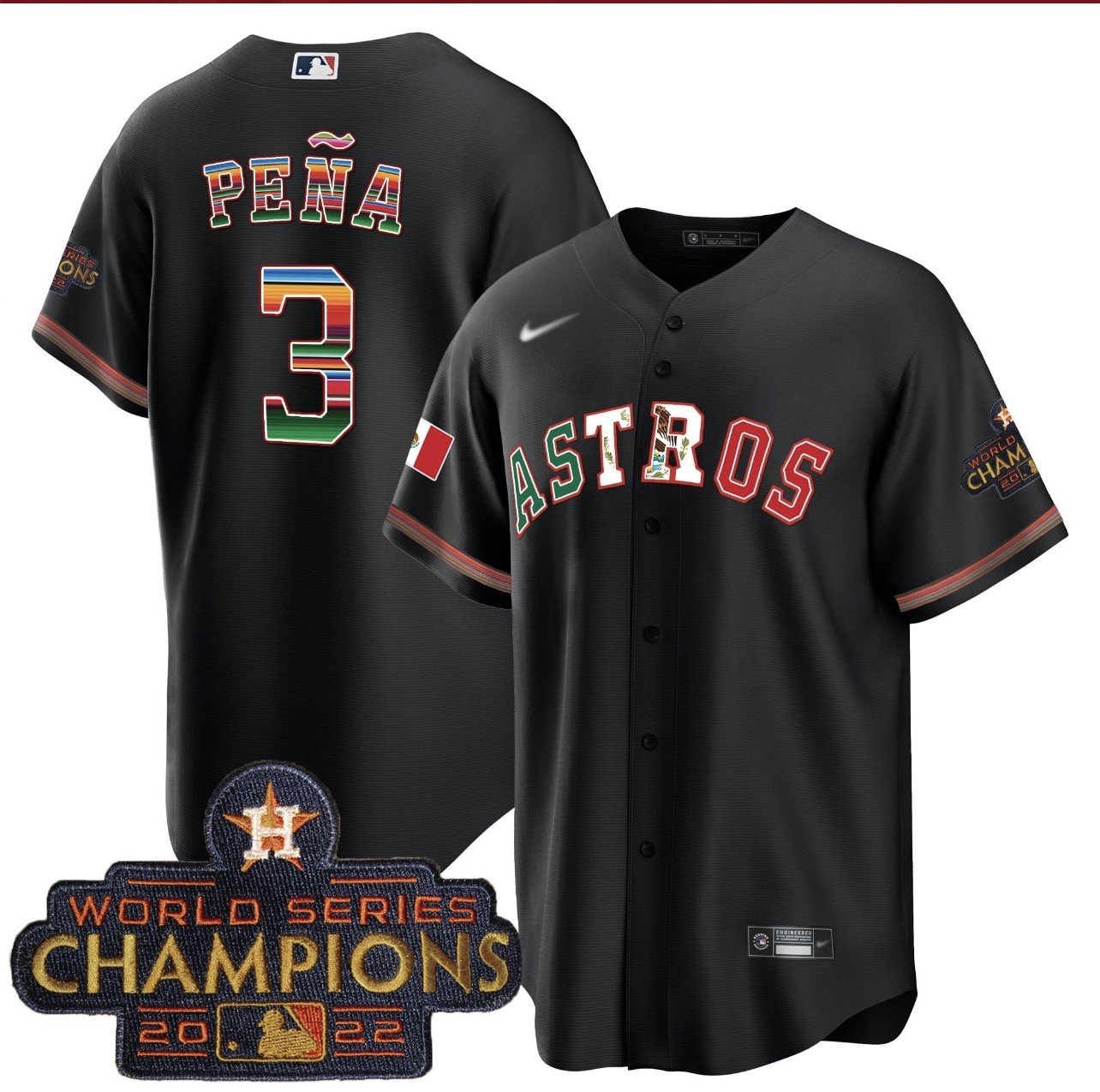 Baseball Houston Astros #3 Jeremy Pena Orange Stitched Jersey