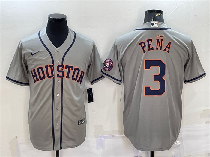 Baseball Houston Astros #3 Jeremy Pena Navy Stitched Jersey