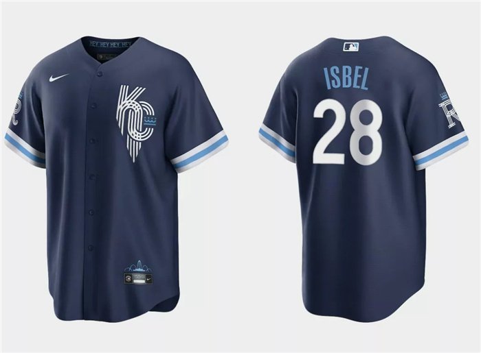 Daniel Lynch Kansas City Royals 2022 City Connect Navy Baseball