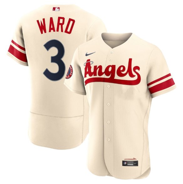 2022-23 City Connect Youth Los Angeles Angels Taylor Ward 3 Taylor Ward  Jersey - Cream - Bluefink