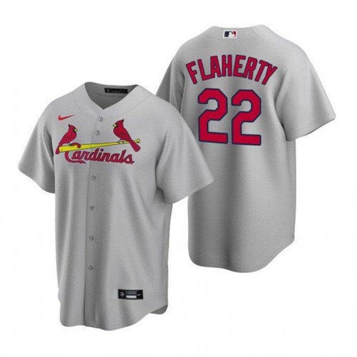 Youth St. Louis Cardinals #22 Jack Flaherty Grey Cool Base Stitched Jersey