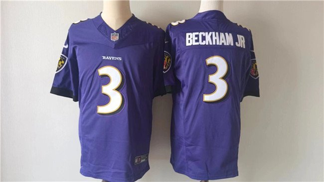 Odell Beckham Jr. #3 Baltimore Ravens Vapor Black Stitched Jersey Pick  Size.