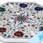 18" coffee corner marble inlay stone table top use room and decor wall