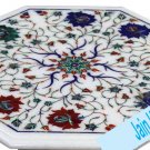 2' coffee corner marble inlay stone table top use room and decor wall