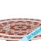 4' white coffee corner marble inlay stone table top use room and decor wall malachite