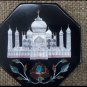 12" black coffee corner marble inlay stone table top use room and decor wall