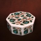 4.5" marble trinket jewelery box inlay