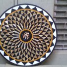 2' black coffee corner marble inlay stone table top use room and decor wall