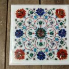 15" coffee corner marble inlay stone table top use room and decor wall