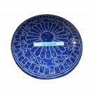 30"  coffee corner marble inlay stone table top use room and decor wall malachite blue